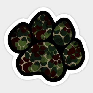 Camo Paw Sticker